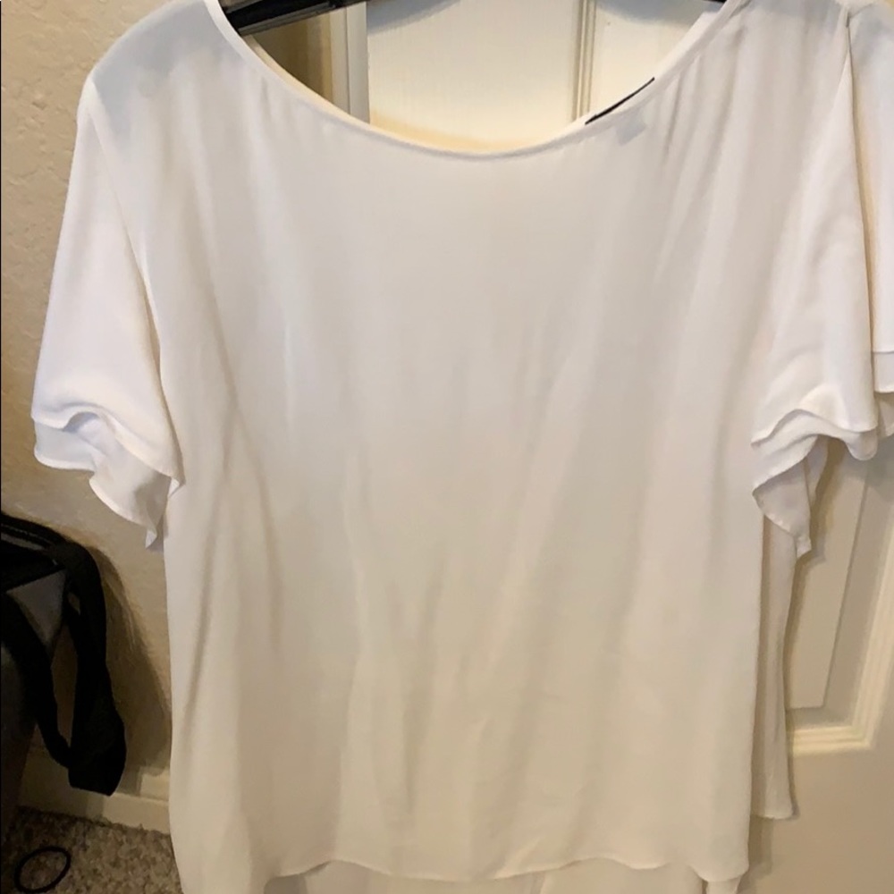 Ann Taylor flutter sleeve blouse